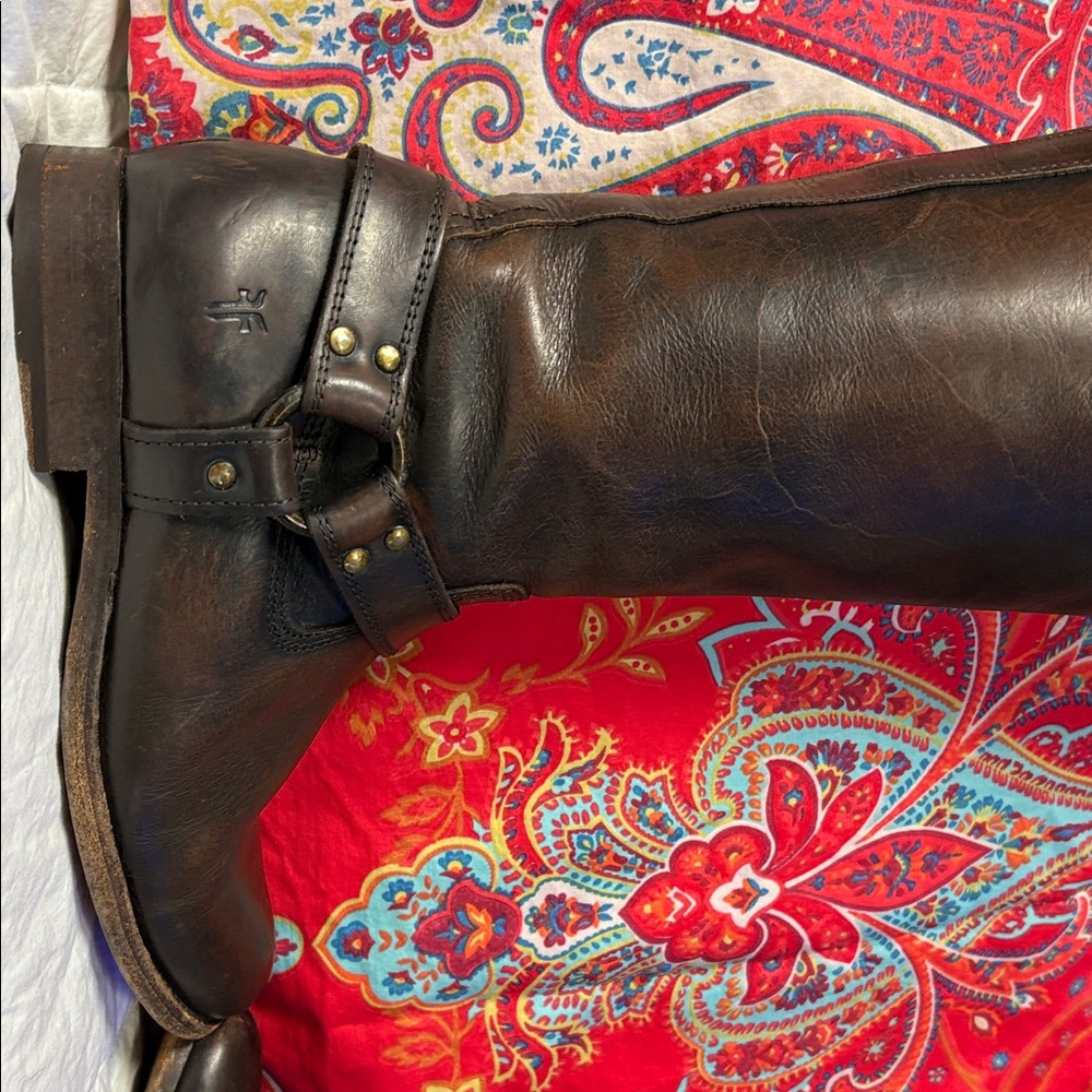 Frye Rich Congac Leather Riding Boots - Picture 13 of 16